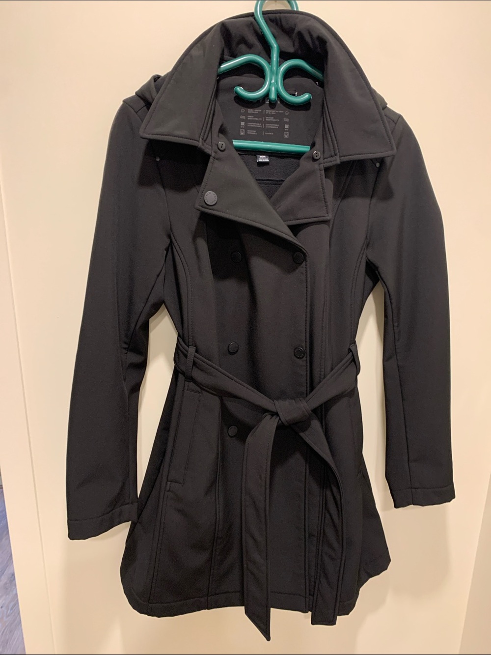 Novelti Soft Shell Coat with Belt & Removable Hood